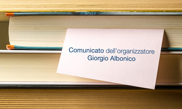 Comunicato dell'Organizzatore Giorgio Albonico