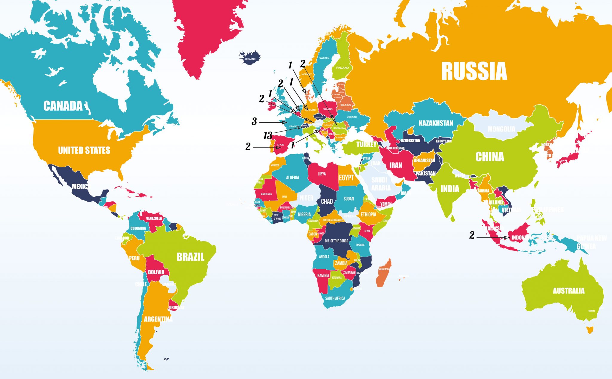 Карта государств современных. Карта стран. Карта стран на английском языке.
