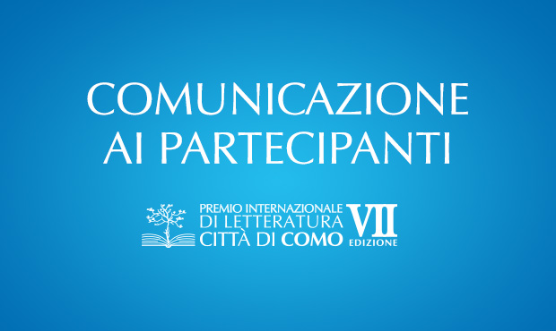 Comunicazione ai partecipanti della VII edizione del Premio Citta' di Como